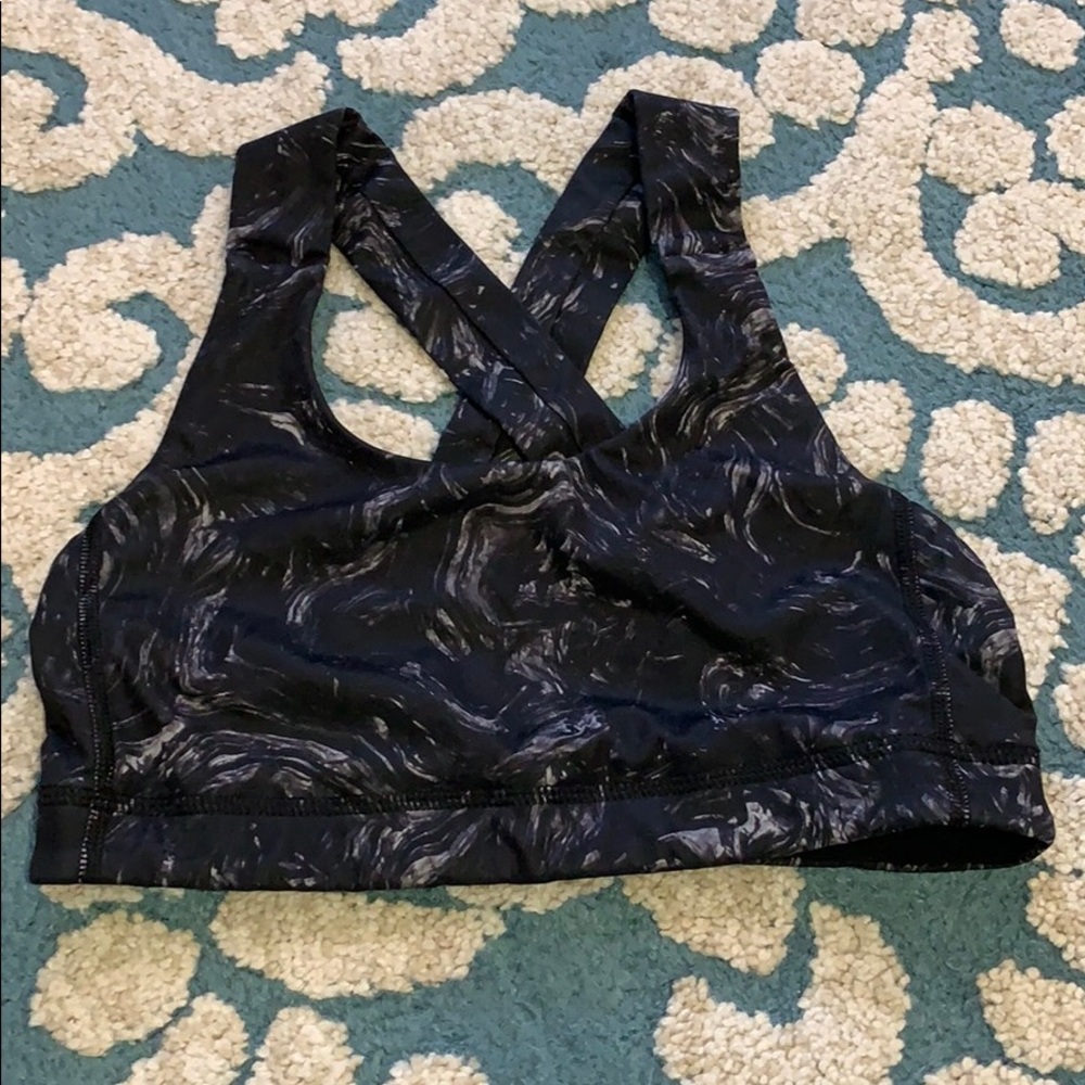 Grey/Black Wavy Lululemon Sports Bra